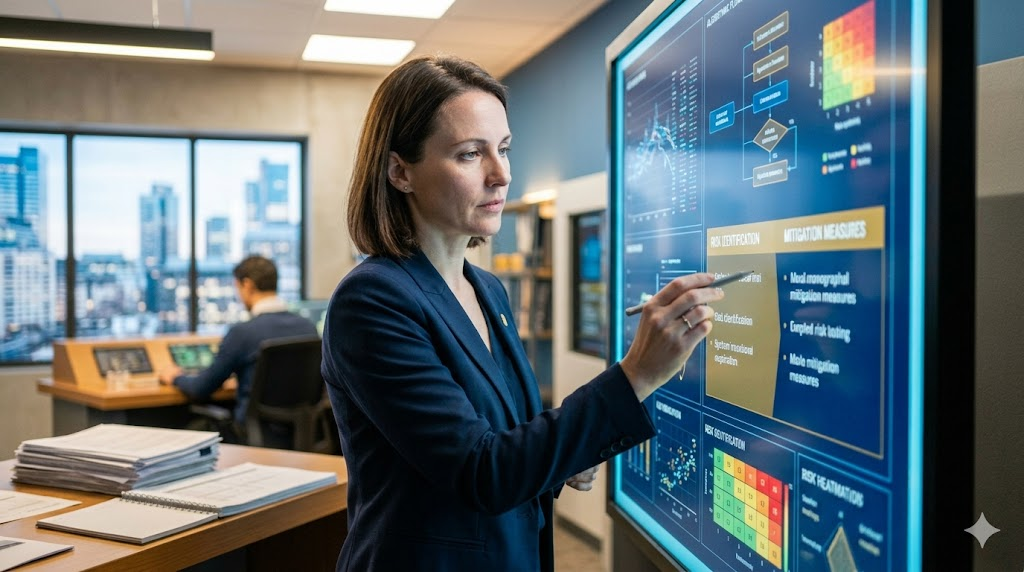 Article 9 requires a continuous risk management system for high-risk AI: identifying, evaluating, mitigating and testing risks across the system's lifecycle.